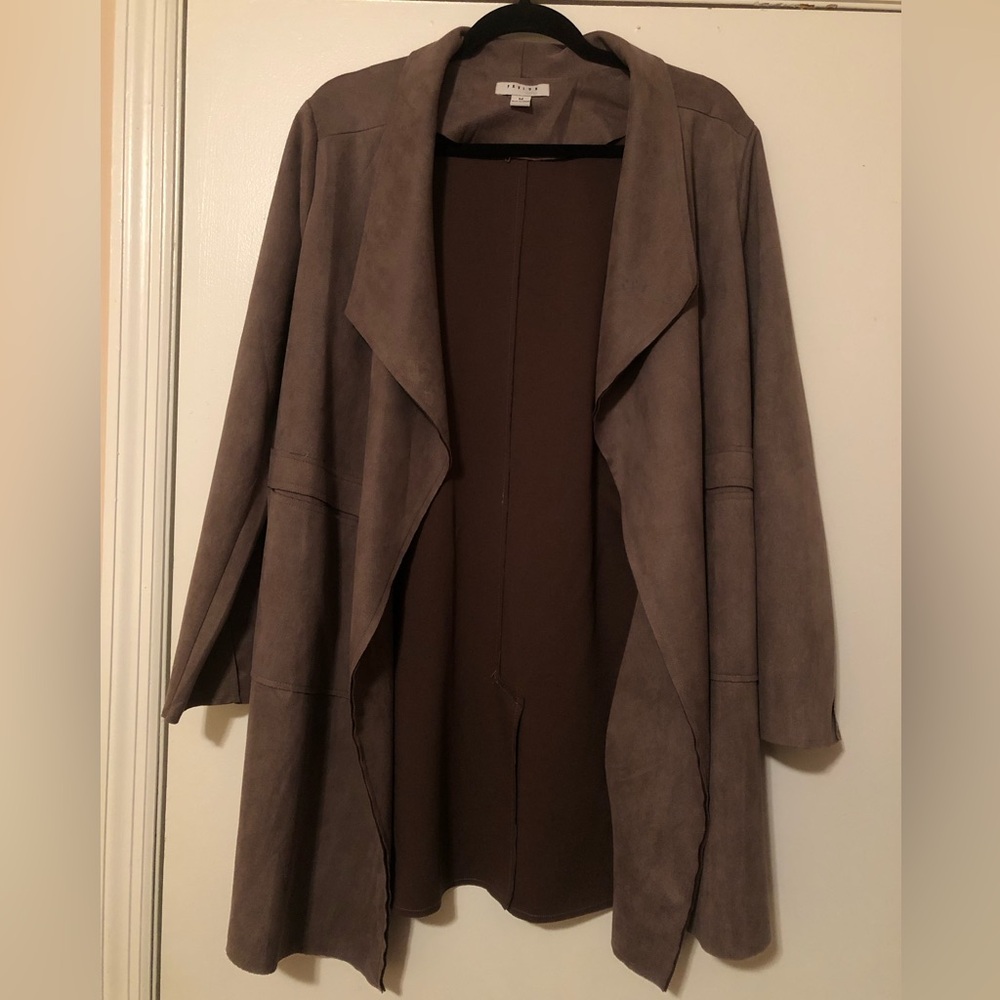 Women's Brown Open Front Dress Jacket